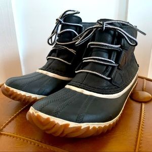 SOREL Out ‘N About Leather Waterproof Rain Boots